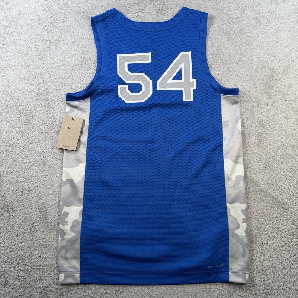 Nike Air Force Falcons Jersey Mens Small Blue Basketball Camo Dri-Fit #54 - Picture 7 of 7